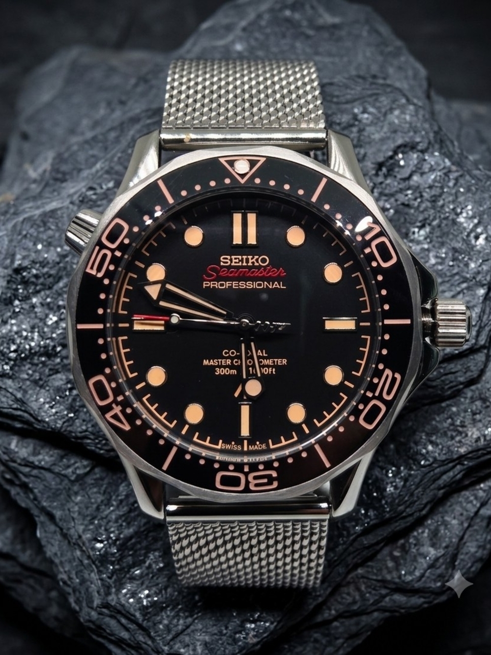 Custom 41mm Automatic Seiko Mod Watch James Bond 007 Seamaster NH35